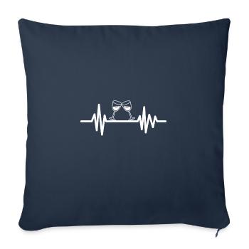Cool Wine Motif - Cheers Design - Gift Idea - Sofa pillowcase 17,3'' x 17,3'' (45 x 45 cm) - navy - Front