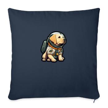 LabbiNaut Labrador Astronauten Hundepapa - Sofakissenbezug 45 x 45 cm - Navy - Vorne