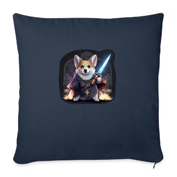 CorgiKreuz-Ritter - Sofakissenbezug 45 x 45 cm - Navy - Vorne