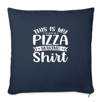 This is my Pizza making Shirt - Sofakissenbezug 45 x 45 cm - Navy - Vorne