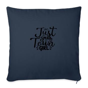 Juste une fille d’une petite ville - Housse de coussin décorative 45 x 45 cm - bleu marine - Devant