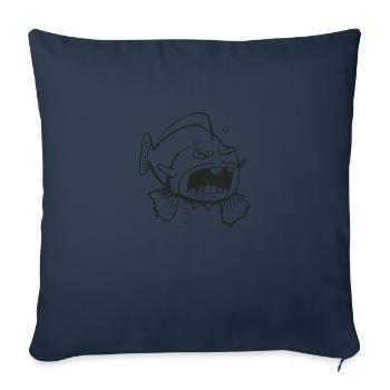 Fierce Piranha - Sofa pillowcase 17,3'' x 17,3'' (45 x 45 cm) - navy - Front