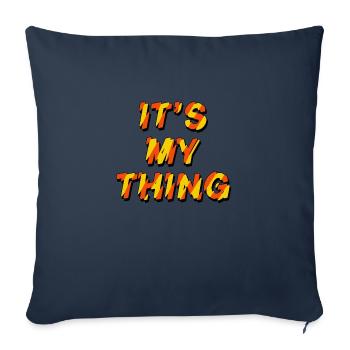 C’est mon truc - Housse de coussin décorative 45 x 45 cm - bleu marine - Devant
