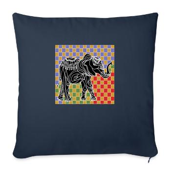 Elephant - Sofa pillowcase 17,3'' x 17,3'' (45 x 45 cm) - navy - Front