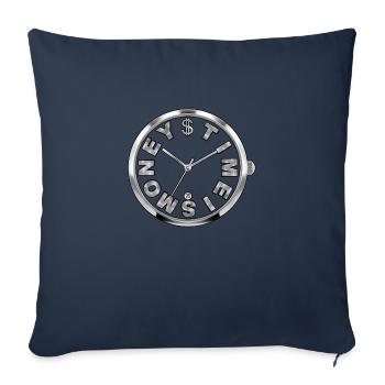 Time Is Money - Sofa pillowcase 17,3'' x 17,3'' (45 x 45 cm) - navy - Front