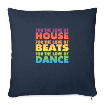 Für The Love Fade - Sofakissenbezug 45 x 45 cm - Navy - Vorne