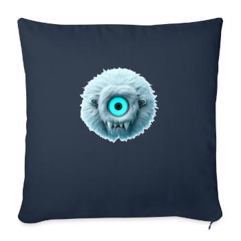 Le grand Yeti !!! - Housse de coussin décorative 45 x 45 cm - bleu marine - Devant