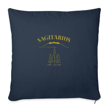 Signe astrologique ou signe du zodiaque - Housse de coussin décorative 45 x 45 cm - bleu marine - Devant