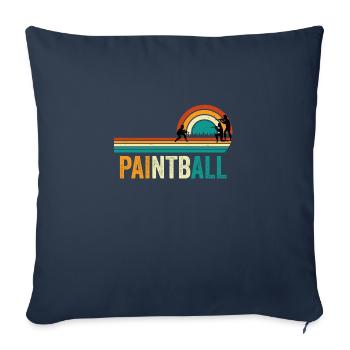 Paintball Retro Vintage - Sofa pillowcase 17,3'' x 17,3'' (45 x 45 cm) - navy - Front