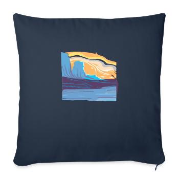 Fantastic scenery - Sofa pillowcase 17,3'' x 17,3'' (45 x 45 cm) - navy - Front
