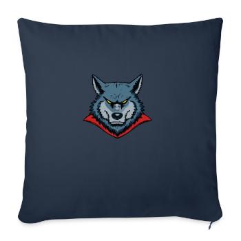 Acko the cunning wolf - Sofa pillowcase 17,3'' x 17,3'' (45 x 45 cm) - navy - Front
