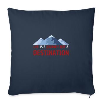 Destination - Housse de coussin décorative 45 x 45 cm - bleu marine - Devant