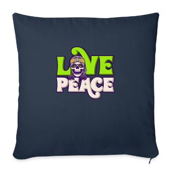 Hippie - Housse de coussin décorative 45 x 45 cm - bleu marine - Devant