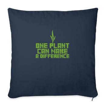 Nature - Housse de coussin décorative 45 x 45 cm - bleu marine - Devant