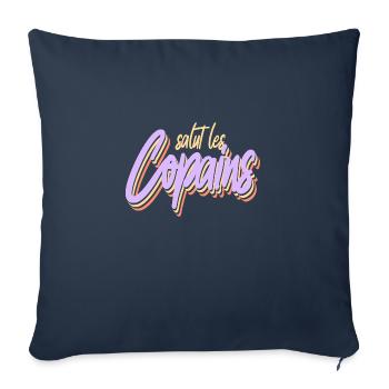Hallo Freunde - Sofakissenbezug 45 x 45 cm - Navy - Vorne