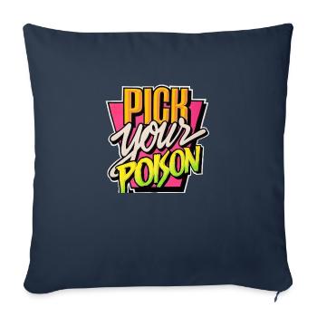 Pick Your Poison - Sofa pillowcase 17,3'' x 17,3'' (45 x 45 cm) - navy - Front