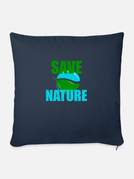 Save Nature - Sofakissenbezug 45 x 45 cm - Navy