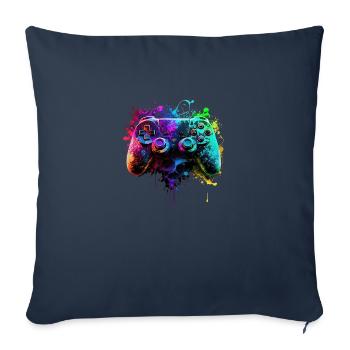 Neon Gaming Controller / Kontroller - Sofakissenbezug 45 x 45 cm - Navy - Vorne