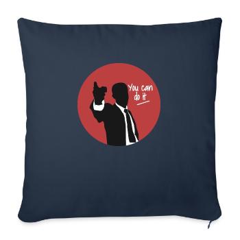 You Can Do It ! Motivation business, réussite - Housse de coussin décorative 45 x 45 cm - bleu marine - Devant