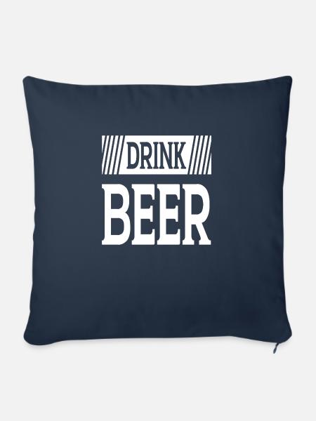 Drink Beer - Sofakissenbezug 45 x 45 cm - Navy