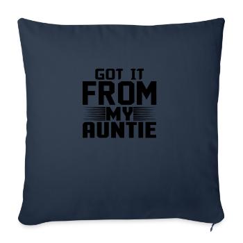 Je l’ai reçu de ma tante - Housse de coussin décorative 45 x 45 cm - bleu marine - Devant