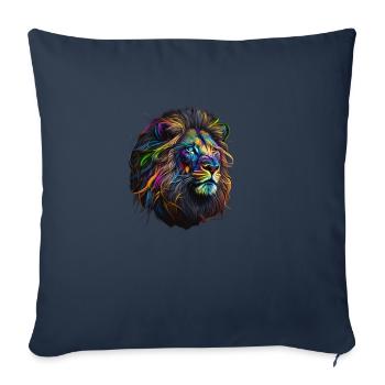 LION FORT - Housse de coussin décorative 45 x 45 cm - bleu marine - Devant