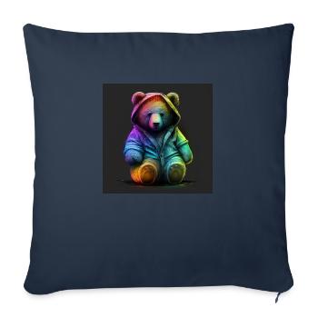 PLUSH - SWEET TEDDY BEAR - GIFT IDEA - Sofa pillowcase 17,3'' x 17,3'' (45 x 45 cm) - navy - Front
