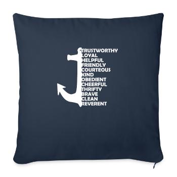 Scouts de mer Loi Vœu - Housse de coussin décorative 45 x 45 cm - bleu marine - Devant