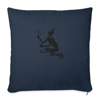 Bako le magicien - Housse de coussin décorative 45 x 45 cm - bleu marine - Devant