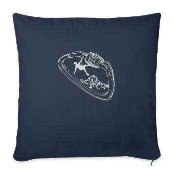 Kletter Karabiner - Sofakissenbezug 45 x 45 cm - Navy - Vorne