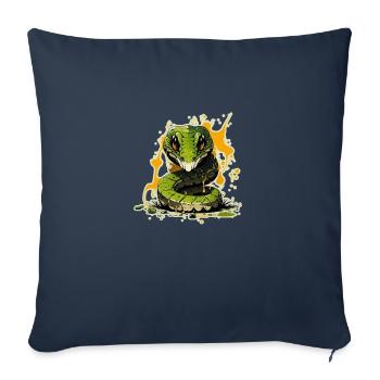 Snake - Sofa pillowcase 17,3'' x 17,3'' (45 x 45 cm) - navy - Front