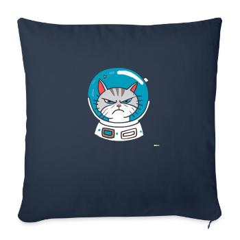 Angry astronaut cat - Sofakissenbezug 45 x 45 cm - Navy - Vorne