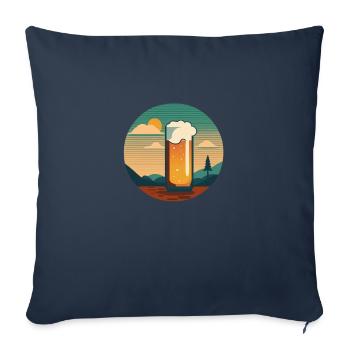 Beer Landscape - Sofa pillowcase 17,3'' x 17,3'' (45 x 45 cm) - navy - Front