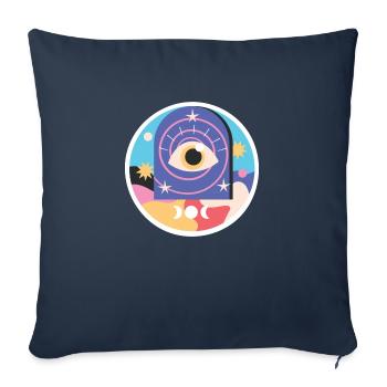 HYPER EYES - Housse de coussin décorative 45 x 45 cm - bleu marine - Devant
