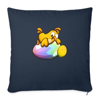 Cute Little Easter Chick With Easter Eggs - Sofa pillowcase 17,3'' x 17,3'' (45 x 45 cm) - navy - Front