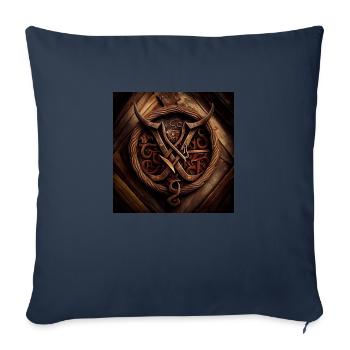 Wikinger Symbol mit Hörnern - Sofakissenbezug 45 x 45 cm - Navy - Vorne