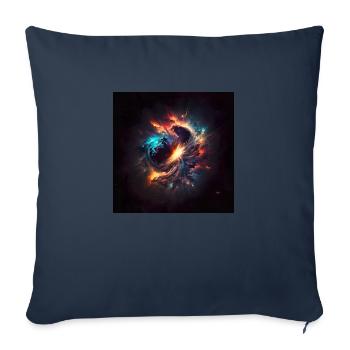 Kosmisches Universum Nr. 1 - Sofakissenbezug 45 x 45 cm - Navy - Vorne