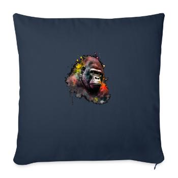 Abstract Gorilla n°3 - Sofakissenbezug 45 x 45 cm - Navy - Vorne