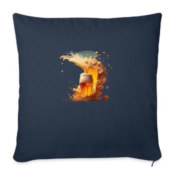 Bier Explosion Party Alkohol - Sofakissenbezug 45 x 45 cm - Navy - Vorne