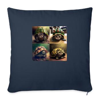 ai animals mix - Housse de coussin décorative 45 x 45 cm - bleu marine - Devant
