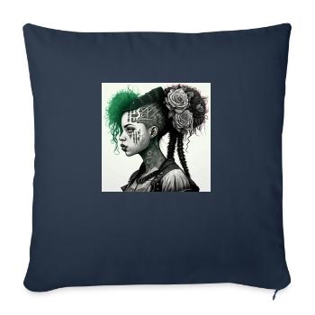 Cyberg punk AAF3BCC7 99AE 4B7D A04F 1BC4C9CC7940 - Sofa pillowcase 17,3'' x 17,3'' (45 x 45 cm) - navy - Front