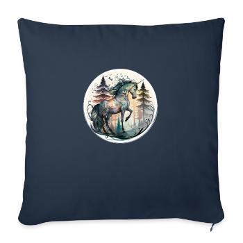 Camouflaged unicorn - Sofa pillowcase 17,3'' x 17,3'' (45 x 45 cm) - navy - Front
