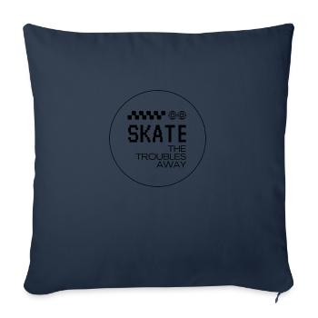 SKATE THE TROUBLES AWAY - Sofakissenbezug 45 x 45 cm - Navy - Vorne