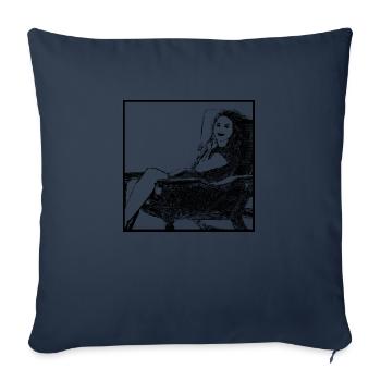 Woman portrait 56 Queen Guinevere - Sofa pillowcase 17,3'' x 17,3'' (45 x 45 cm) - navy - Front