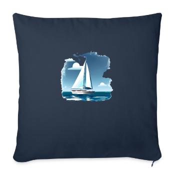 Sailing Sailing Sailing Sailing Sport Sailors - Sofa pillowcase 17,3'' x 17,3'' (45 x 45 cm) - navy - Front