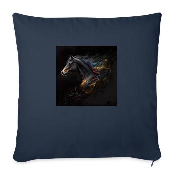 Feuriges Pferd Nr. 17 - Sofakissenbezug 45 x 45 cm - Navy - Vorne