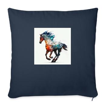 Feuriges Pferd Nr. 9 - Sofakissenbezug 45 x 45 cm - Navy - Vorne