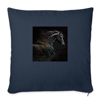 Feuriges Pferd Nr. 6 - Sofakissenbezug 45 x 45 cm - Navy - Vorne