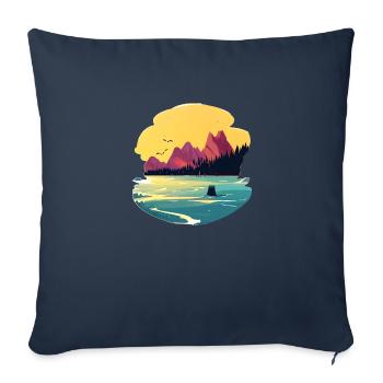 Allemagne nature 2 - Housse de coussin décorative 45 x 45 cm - bleu marine - Devant