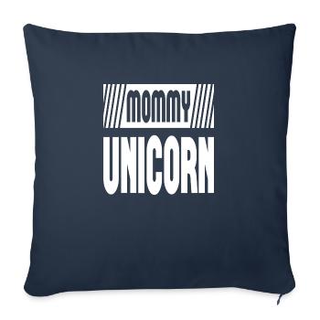 Mommy Unicorn - Sofakissenbezug 45 x 45 cm - Navy - Vorne